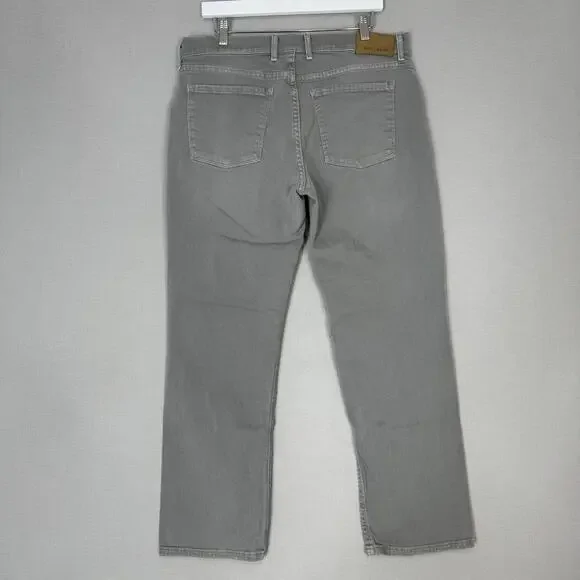 Mott & Bow Mercer Straight Leg Jeans Mens 35x30 Light Gray Stretch Twill Denim - Picture 4 of 12